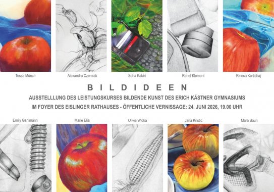 Einladung zur Kunstausstellung des LF Kunst im Rathaus